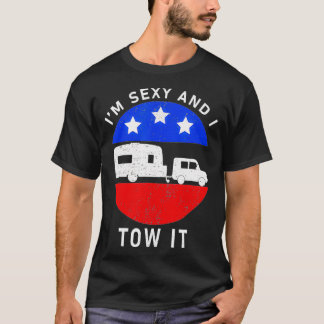 Im Seyと私はSummer Rv Camping Men Woおもしろいを牽引 Tシャツ