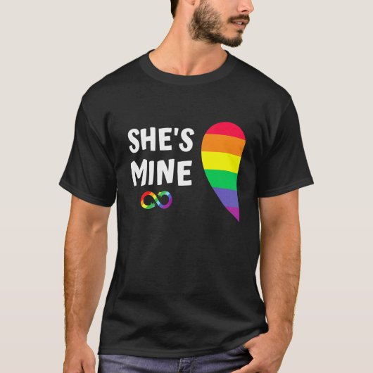 Im Shes Mine Matching ForプライドLesbian Coupl Tシャツ (正面)