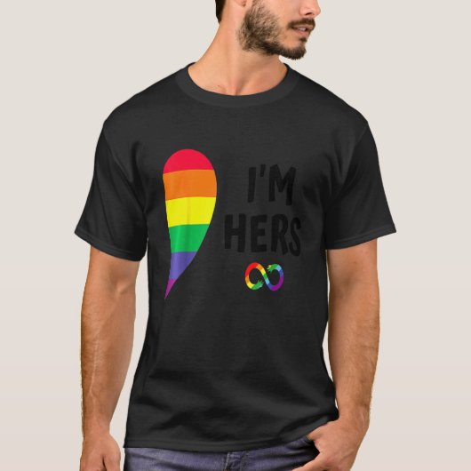 Im Shes Mine Matching ForプライドLesbian Coupl Tシャツ (正面)