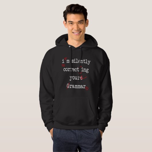 I'm Silently Correcting Your Grammar High School パーカ (正面フル)