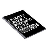 I'm Silently Creating A Spreadsheet Actuary Funny ノートブック (右側)