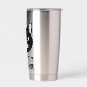 I'm Silently Judging You Funny Black Cat Sarcastic 保温保冷タンブラー (左面)