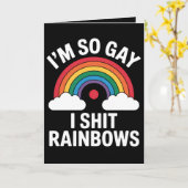 I'm SoゲイレインボウLGBTQおもしろいプライドアリ カード (黄色い花)