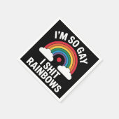 I'm SoゲイレインボウLGBTQおもしろいプライドアリ スタンダードカクテルナプキン (角)