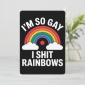 I'm SoゲイレインボウLGBTQおもしろいプライドアリ 招待状 (スタンド正面)