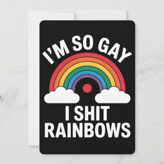 I'm SoゲイレインボウLGBTQおもしろいプライドアリ 招待状 (正面)