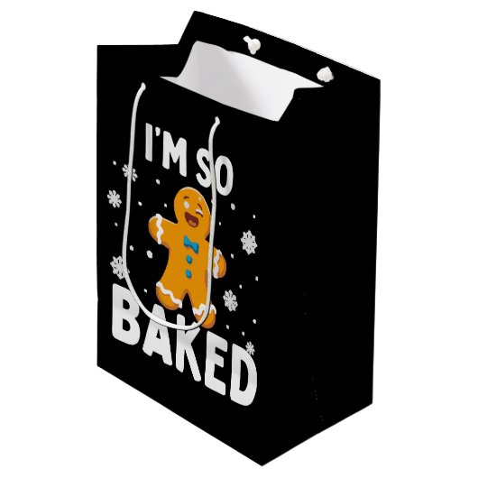 I'm So Baked Gingerbread Man Christmas Cookie Bake ミディアムペーパーバッグ (正面アングル)