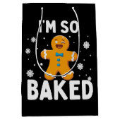 I'm So Baked Gingerbread Man Christmas Cookie Bake ミディアムペーパーバッグ (正面)