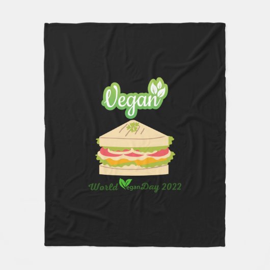 I'm So fresh Vegan day 2022 Sticker1 フリースブランケット (正面)