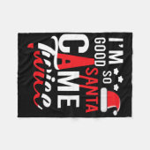 I'm So Good Santa Came Twice Funny Christmas Pajam フリースブランケット (正面(横))