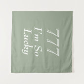 I'm So Lucky 777 Angel Number Tapestry タペストリー (正面(横))