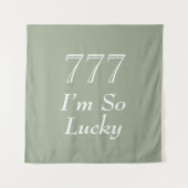 I'm So Lucky 777 Angel Number Tapestry タペストリー (正面)