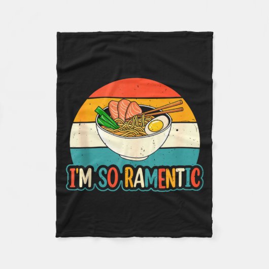 I'm So Ramentic - Matching Couple Ramen Noodles Lo フリースブランケット (正面)