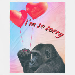 "I'm so sorry" フリースブランケット