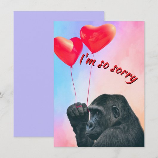 "I'm so sorry" Enkele kaart (正面/裏面)