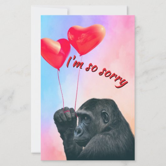 "I'm so sorry" Papiervel (正面)