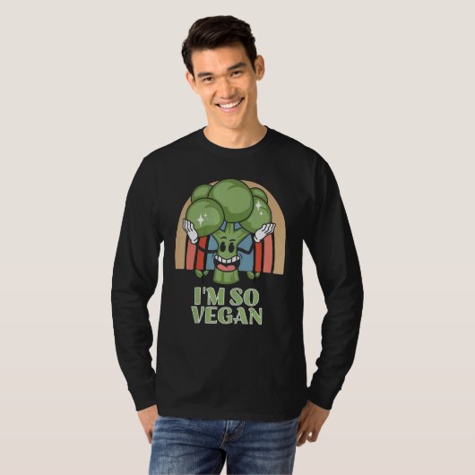 Im So Vegan Broccoli  Vegetable Food Broccoli Tシャツ (正面フル)