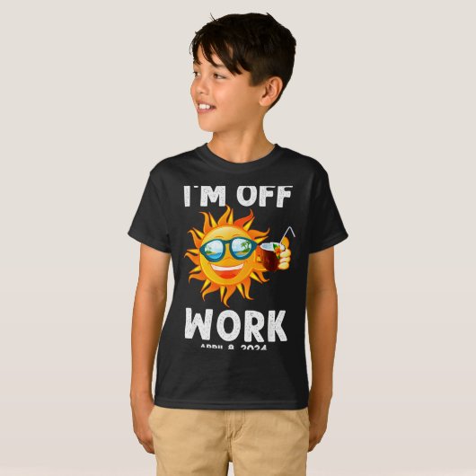 I'm Solar Eclipse Sun Off Work Tシャツ (正面フル)