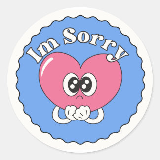 「im sorry」のステッカー ラウンドシール