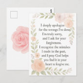 I'm Sorry/Apology\ Forgiveness Floral  ポストカード (正面/裏面)