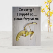 I'm sorry...banana skin  card カード (黄色い花)