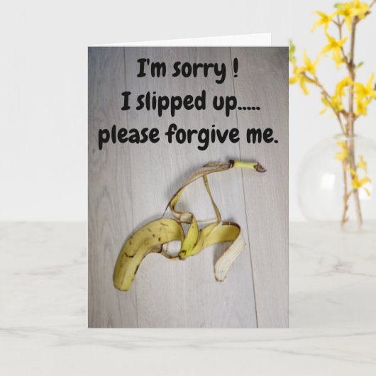I'm sorry...banana skin  card カード (黄色い花)