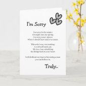 I'm Sorry Forgive Me Card カード (黄色い花)