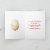 I'm Sorry | Funny Chicken | Forgive Me カード (内部)