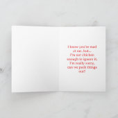 I'm Sorry | Funny Chicken | Making Up カード (内部)