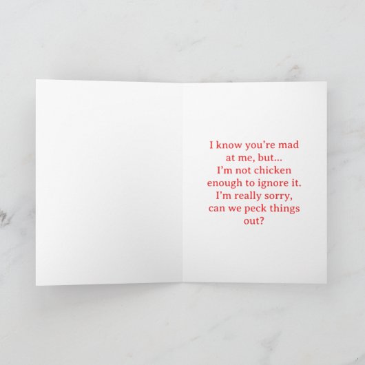 I'm Sorry | Funny Chicken | Making Up カード (内部)