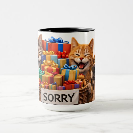I'm sorry, ginger cat coffee mug cute apology gift マグカップ (中央)