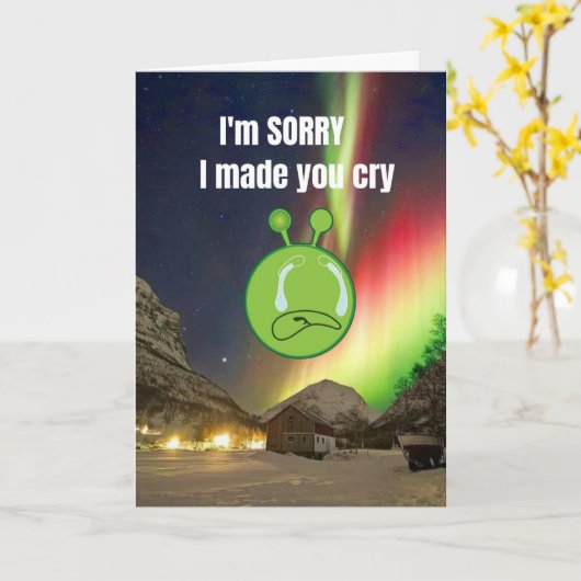 I'm sorry I made you cry. カード (黄色い花)