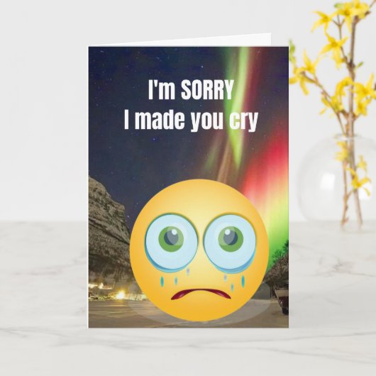 I'm sorry I made you cry. カード (黄色い花)