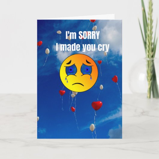 I'm sorry I made you cry. カード (正面)