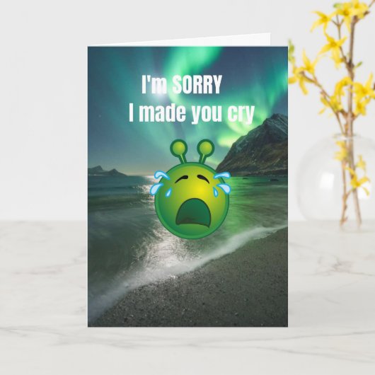 I'm sorry I made you cry. カード (黄色い花)