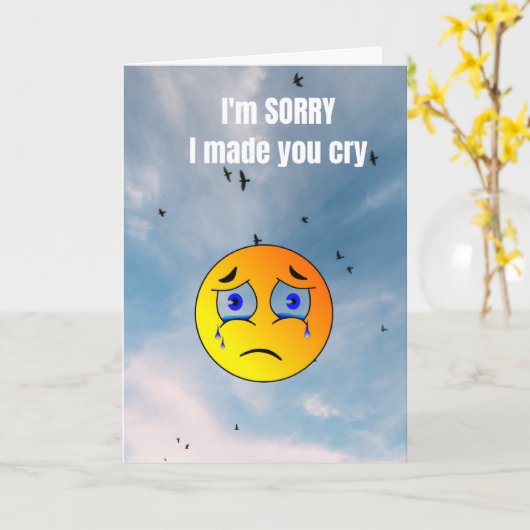 I'm sorry I made you cry. カード (黄色い花)