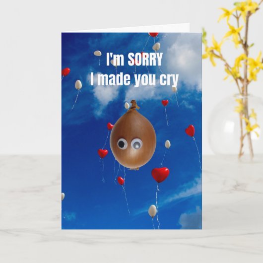 I'm sorry I made you cry. カード (黄色い花)