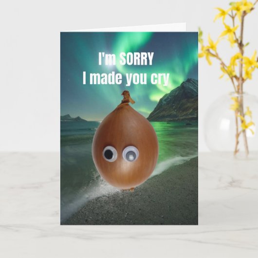 I'm sorry I made you cry. カード (黄色い花)