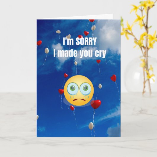 I'm sorry I made you cry. カード (黄色い花)