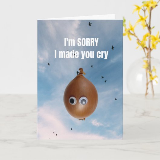 I'm sorry I made you cry. カード (黄色い花)