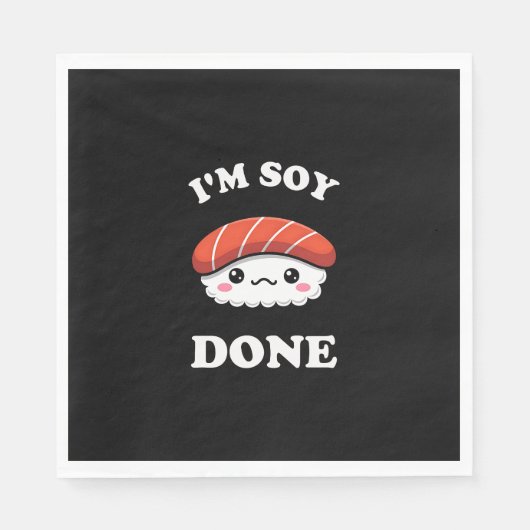 I'm Soy done Kawaii Sushi スタンダードランチョンナプキン (正面)