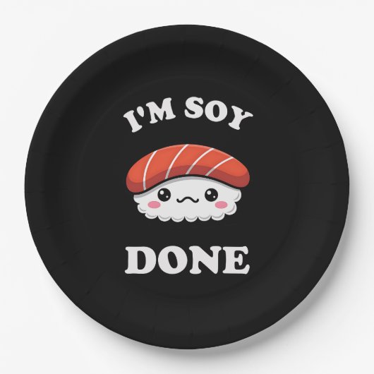 I'm Soy done Kawaii Sushi ペーパープレート (正面)
