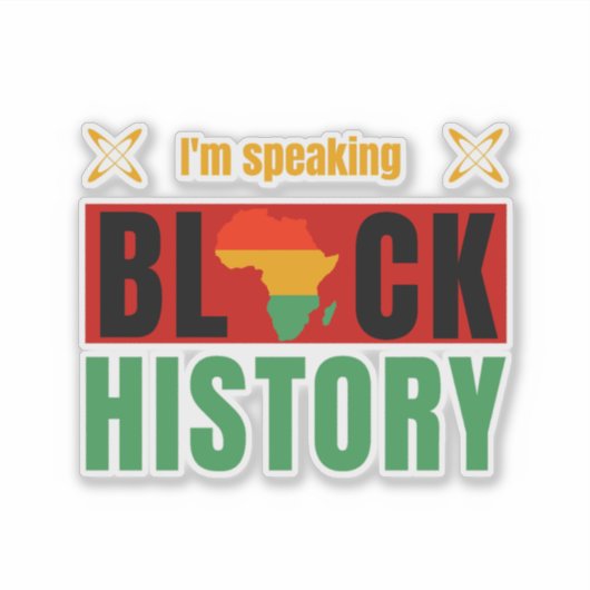 I'm Speaking Black History Month Teacher  シール (正面)