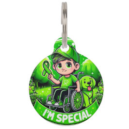 🌟 I'm Special – 脳性まひ認識度デザイン ペット ネームタグ