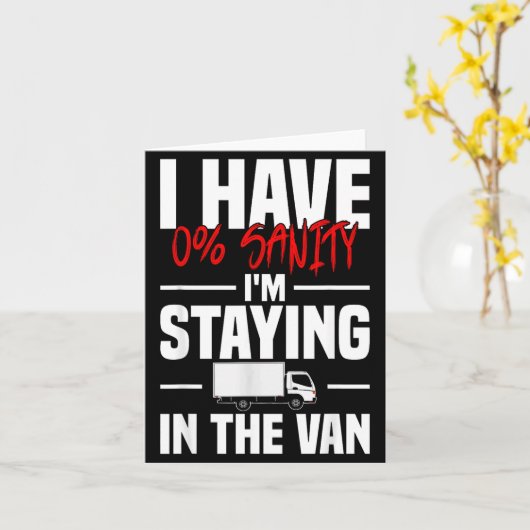 I'm Staying In Tha Van Funny Phasmophobia Women's  カード (黄色い花)