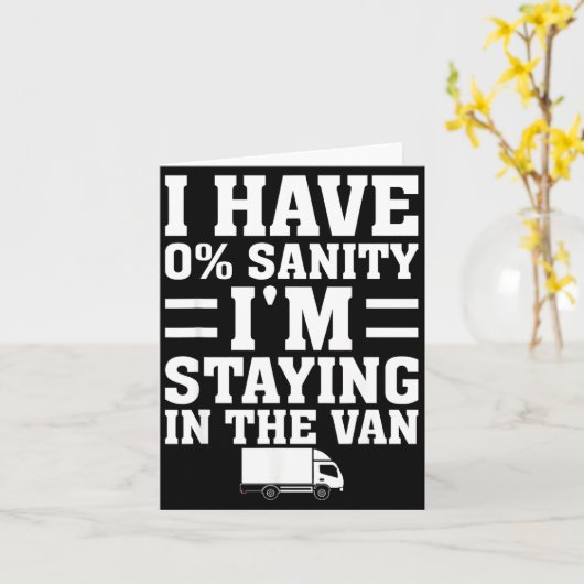 I'm Staying In Tha Van Phasmophobia Funny Gamer Me カード (黄色い花)