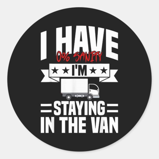 I'm Staying In Tha Van Phasmophobia Funny Gamer Me ラウンドシール (正面)