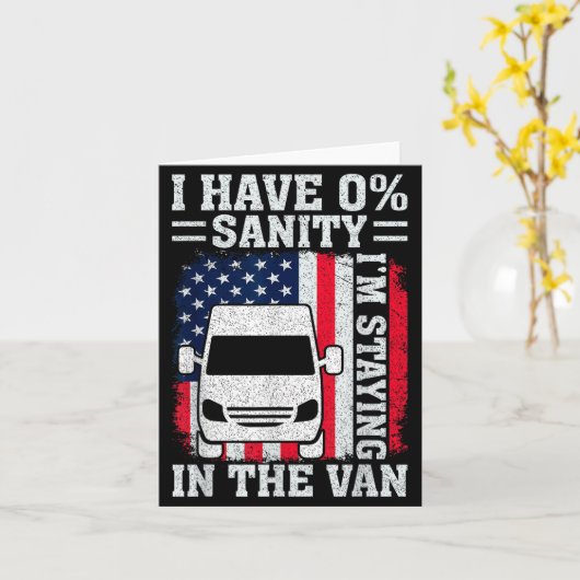 I'm Staying In Tha Van Phasmophobia Funny Man Wome カード (黄色い花)