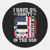 I'm Staying In Tha Van Phasmophobia Funny Man Wome ラウンドシール (正面)