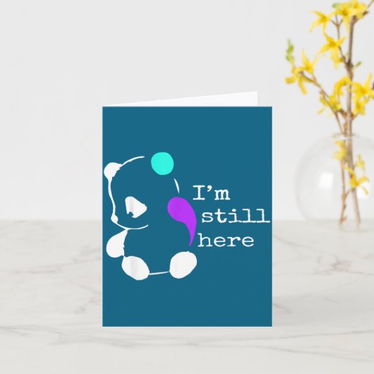 I'm Still Here - Semicolon Gift Suicide Prevention カード (黄色い花)